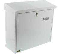 BURG-WÄCHTER, Boîte aux Lettres avec Toit de Protection Rabattable, Format de Fente : A4, Norme UE EN 13724, Acier Galvanisé, Comfort 913 W, Blanc Blanc G