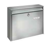 Burg Wächter 20200 BORKUM 3877 NI Boîte aux lettres acier inoxydable argent avec serrure à clé
