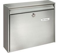 BURG-WÄCHTER Boîte aux lettres Borkum 3877 Ni sans compartiment pour les journaux, avec plaque nominative, acier inoxydable, format d'introduction DIN C4