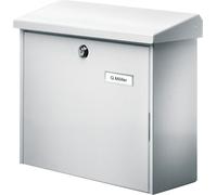 BURG-WÄCHTER Boîte aux lettres Comfort 913 W sans compartiment pour les journaux avec porte-nom, acier galvanisé, format d'introduction DIN C4
