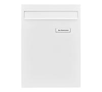BURG-WÄCHTER Boîte aux lettres de clôture LEIPZIG 778 W sans compartiment pour les journaux avec plaque nominative, acier galvanisé, format d'introduction DIN C4