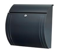 Burg Wächter Boîte aux lettres Modena 857 – acier zingué, fente A4, arrêt de porte – anthracite