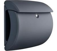 Burg Wächter Boîte aux lettres 35650 PEARL 886 – plastique gris granite (mat) avec serrure à clé