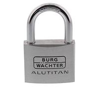 BURG-WÄCHTER, Cadenas 770 Aluminium Titanium, Double Verrouillage, Ø Anse: 8 mm, 1 pièce, 2 Clés, 105021885