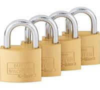 Burg Wächter Cadenas à cylindre Quadro 222 30 SB Laiton massif Lot de 4