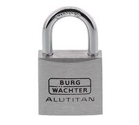 BURG-WÄCHTER Cadenas cylindre à clé, Lot de 2, Épaisseur de l’anse 5,0 mm, Cadenas en aluminium massif, Mécanisme intérieur inoxydable, Cémenté, Alutitan Duo 770 30 SB