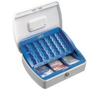 BURG-WÄCHTER Caissette à monnaie Office ZK 2307 Euro, verrouillable avec clé, plateau pour compter les pièces d'Euro et insert pour compter les billets, tôle d'acier