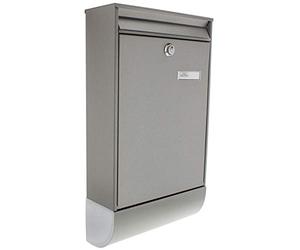 BURG-WÄCHTER, Ensemble Boîte aux Lettres avec Boîte à Journal inclus, Berlin 37770 Ni, en Acier Inoxydable, Format d'Insertion A4, Norme Européenne EN 13724, Gris