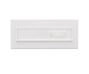 BURG-WÄCHTER, Entrée de boîte aux Lettres avec Porte-étiquette, Acier, Blende 794 W, Blanc