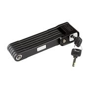 BURG-WÄCHTER Faltschloss, Fahrradschloss mit Halterung und Schlüssel, E-Bike, aufbohrgeschützt, hohe Sicherheit, 90 cm lang, 790 90 Black