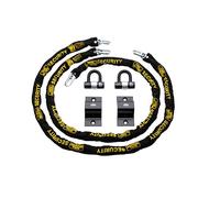 Burg-Wächter GKM10mm Duo Kit Vendu Secure Diamond & Gold 10 mm Clés identiques Lot de 2, Noir, Chaîne de 2 m, Serrure et Ancrage au sol