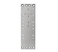 BURG-WÄCHTER Plaque de montage pour ferme-porte TS 2500, tôle perforée en acier, plaque de fixation stable pour montage facile, accessoires pour ferme-porte, TZB 2535, argent