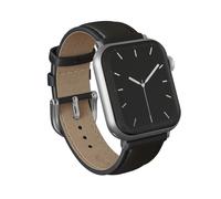 Burga Burga Bracelet en cuir véritable Watch | 44/45/46/49 mm / Connexion universelle 20 mm Don't Text / Silver Noir