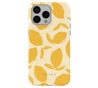 Burga – Coque MagSafe pour iPhone 15 Pro – Motif Lemon Tart – Élégante – Jaune