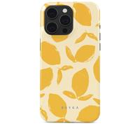 Burga Coque pour iPhone 15 Pro Max Élégante Motif Lemon Tart Jaune