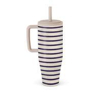 BURGA Gobelet 1,2 L avec Poignée et Paille - Bouteille Isotherme Étanche, garde les boissons chaudes 12 h et froides toute la journée, compatible porte-gobelets, gobelet de voyage en acier inoxydable