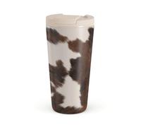 BURGA Gobelet de Voyage 500 ml - Gobelet Isotherme en Acier Inoxydable, garde les boissons chaudes 6 h et froides 24 h, couvercle rabattable étanche, compatible porte-gobelets