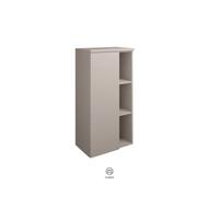 burgbad Badu Armoire mi-haute, avec 1 porte, avec 1 étagère, hauteur 98cm, version droite, UHGZ050RF3690C0037G0196, Couleur: Gris basalte mat / gris basalte mat, poignée anodisée anthracite G0196