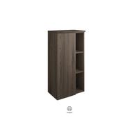 burgbad Badu Armoire mi-haute, avec 1 porte, avec 1 étagère, hauteur 98cm, version droite, UHGZ050RF3700C0037G0196, Couleur: Marone décor Truffle / Marone décor Truffle, poignée anodisée anthracite G0