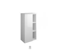 burgbad Badu Armoire mi-haute, avec 1 porte, avec 1 étagère, hauteur 98cm, version gauche, UHGZ050LF3700C0037G0198, Couleur: Décor Truffe Châtaigne / Décor Truffe Châtaigne, manche vertical Goldfarbig