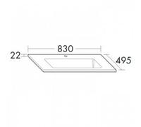 burgbad Bel lavabo en céramique, 1 trou pour robinet, largeur : 830mm, blanc, SFCL083