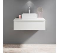 Burgbad Cube Meuble sous-vasque, 1 tiroir, WWXW080F3798,