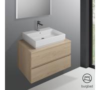 Burgbad Cube Meuble sous-vasque, 2 tiroirs, WWGP080F3784,