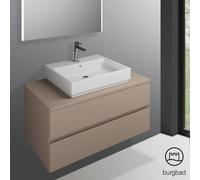 Burgbad Cube Meuble sous-vasque, 2 tiroirs, WWGP100F3793,