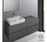 Burgbad Cube Meuble sous-vasque, 4 tiroirs, WWGU140LF3796,