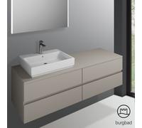 Burgbad Cube Meuble sous-vasque, 4 tiroirs, WWGU160LF3802,