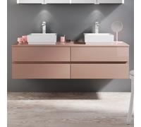 Burgbad Cube Meuble sous-vasque, 4 tiroirs, WWXZ161F3801,
