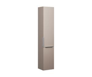 burgbad Eqio Armoire haute 1 porte, 1 bascule pour linge, charnières à droite, 1760x350x320mm, HSRF035RF6583G0146, Couleur: Gris clair mat / Gris clair mat, poignée chromée G0146