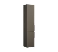 burgbad Eqio Armoire haute 2 portes, 1 tiroir intérieur, charnières à gauche, 1760x350x320mm, HSBA035LF2010G0146, Couleur: Gris brillant / Gris brillant, poignée chromée G0146