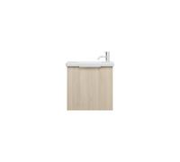 burgbad Eqio lavabo en céramique avec meuble sous-lavabo, 530x315x520mm, SFPF053F3180C0001G0146, Couleur: Chêne Décor Cachemire / Chêne Décor Cachemire, manche G0146