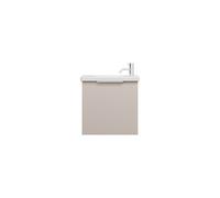 burgbad Eqio lavabo en céramique avec meuble sous-lavabo, 530x315x520mm, SFPF053F6583C0001G0146, Couleur: Gris clair mat / Gris clair mat, poignée chromée G0146