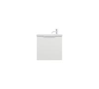 burgbad Eqio lavabo en fonte minérale avec meuble sous-lavabo, 520x310x498mm, SHCI052F6582C0001G0146, Couleur: Blanc mat / Blanc mat, poignée chromée G0146