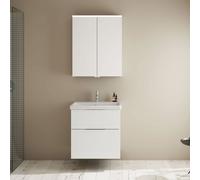 Burgbad Eqio Meuble avec vasque à poser et armoire de toilette, SFAN065F2009C0001G0146,