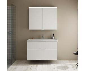 Burgbad Eqio Meuble avec vasque à poser et armoire de toilette, SFAN103F2009C0001G0146,