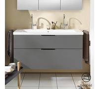 Burgbad Eqio Meuble avec vasque en céramique, 2 tiroirs, SEYR123F2010C0001G0200,