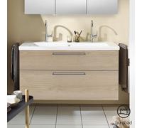 Burgbad Eqio Meuble avec vasque en céramique, 2 tiroirs, SEYR123F3180C0001P95,