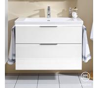 Burgbad Eqio Meuble avec vasque en céramique, 2 tiroirs, SEZA093F2009C0001G0146,