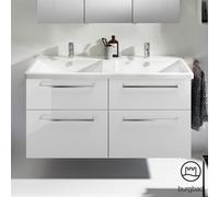 Burgbad Eqio Meuble avec vasque en céramique, 4 tiroirs, SEYT123F2009C0001P95,