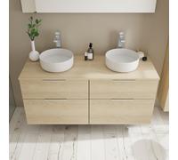 Burgbad Eqio Meuble avec vasque en céramique, 4 tiroirs, SGUO140F3180C0001G0146,