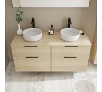 Burgbad Eqio Meuble avec vasque en céramique, 4 tiroirs, SGUO140F3180C0001G0200,