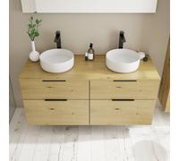 Burgbad Eqio Meuble avec vasque en céramique, 4 tiroirs, SGUO140F5662C0001G0200,