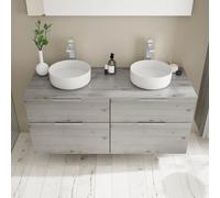 Burgbad Eqio Meuble avec vasque en céramique, 4 tiroirs, SGUO140F6015C0001G0146,