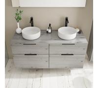 Burgbad Eqio Meuble avec vasque en céramique, 4 tiroirs, SGUO140F6015C0001G0200,