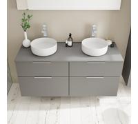 Burgbad Eqio Meuble avec vasque en céramique, 4 tiroirs, SGUO140F6584C0001G0146,