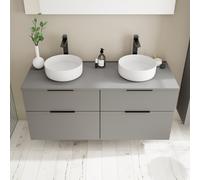 Burgbad Eqio Meuble avec vasque en céramique, 4 tiroirs, SGUO140F6584C0001G0200,