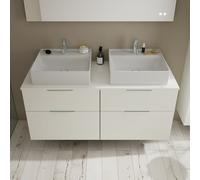 Burgbad Eqio Meuble avec vasque en céramique, 4 tiroirs, SGUR140F2009C0001G0146,